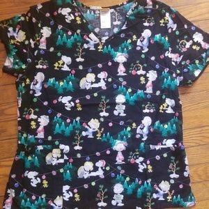 Peanuts scrub top